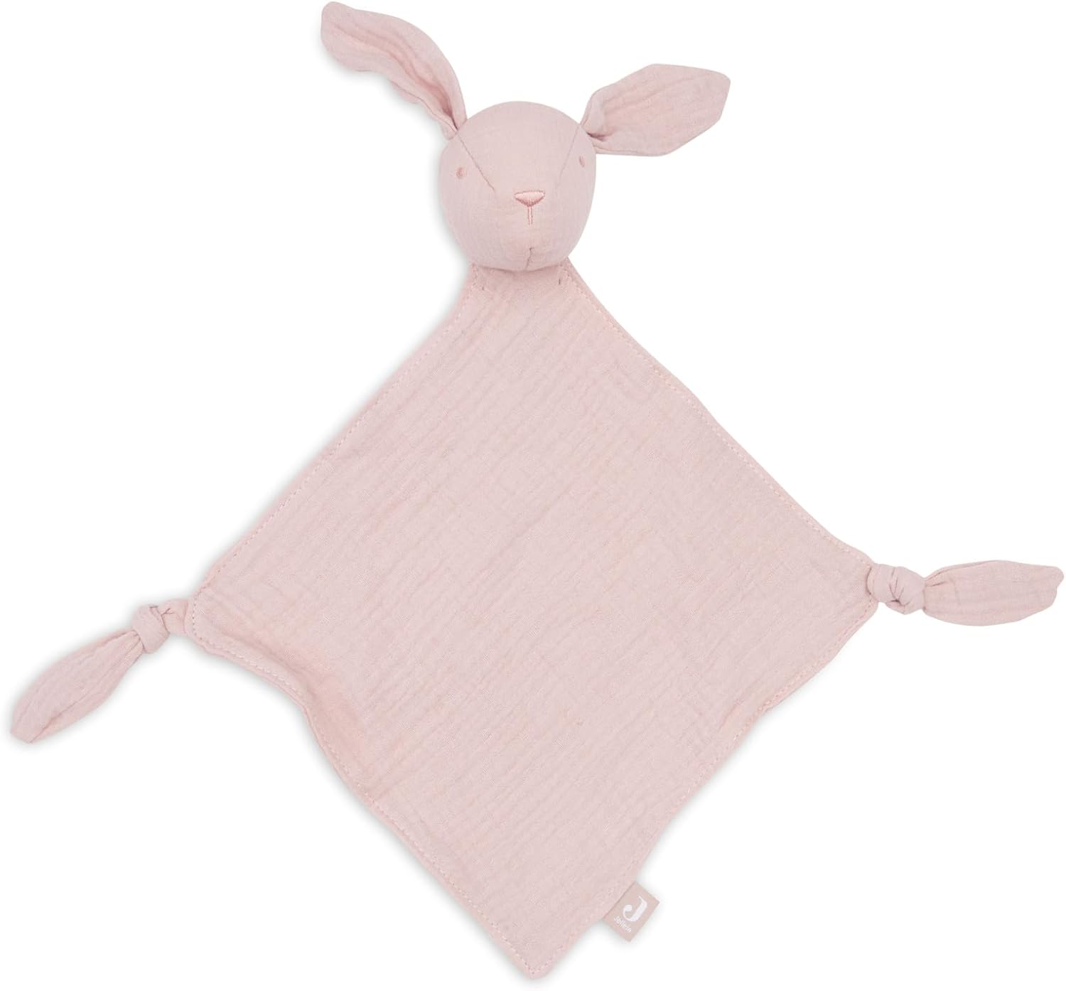 Jollein Baby Comforter Rabbit Ears Wild Pink 100% Cotton Soft Toy Oeko-Tex Certified Old Pink