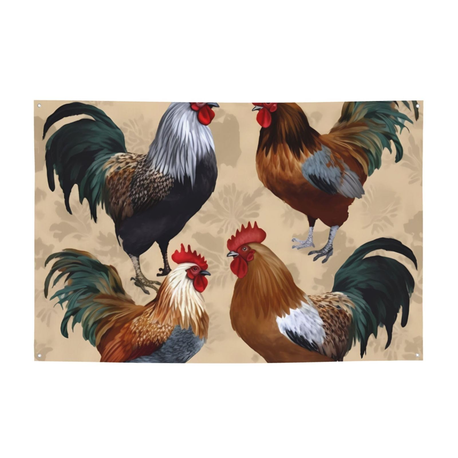Personalisiertes Party-Banner Mit Hahn & Huhn – Wetterfest, Für Halloween, Hochzeit Oder Deko