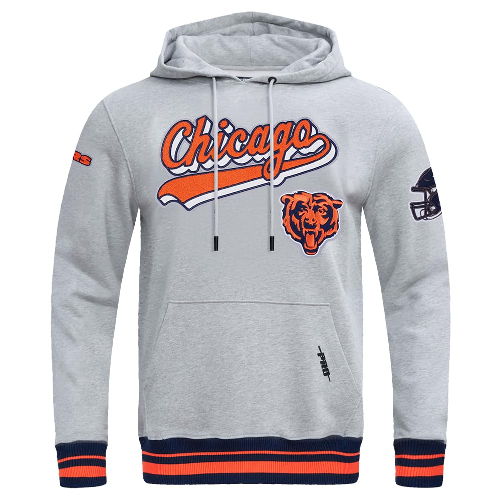 Pro Standard Mens NFL Script Tail Brushed Back French Terry Pull Over Hoodie