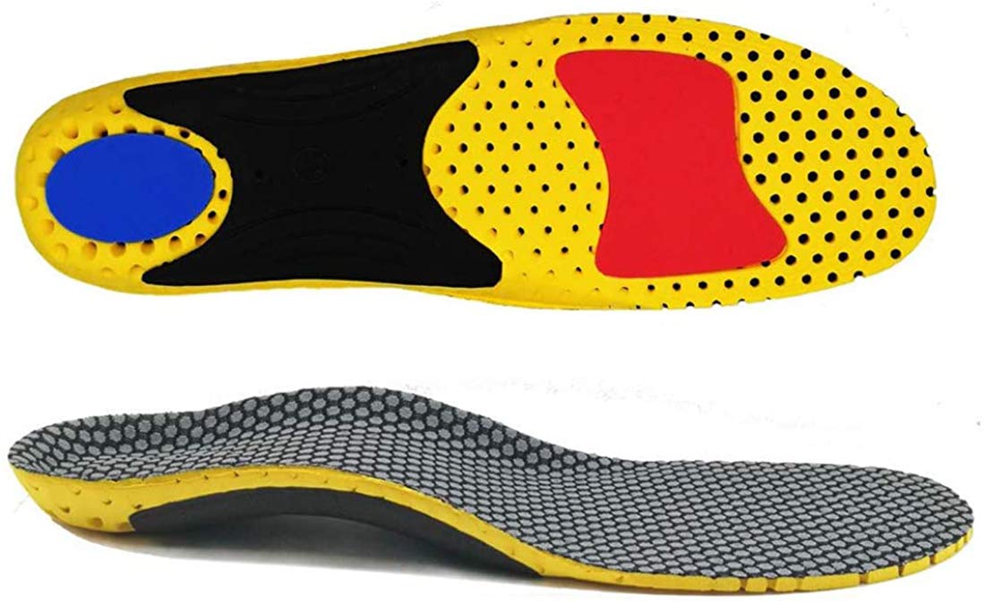 ELECDON Orthotic Insole High Arch Foot Support Soft Medical Functional insoles, Insert for Severe Flat Feet, Plantar Fasciitis, Feet Pain, Foot Valgus for Man And Woman (L: 45-47 30.5CM)