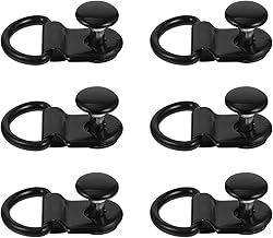 ARTIBETTER 30 Sets Shoe Lace Hooks Loop Ring Lace Fittings with Rivets Boot Buckle Shoelace Buckles for Replacement Black