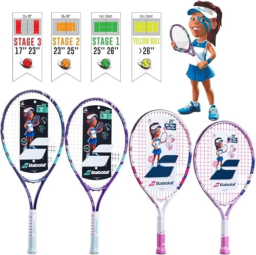 Miniatura 2 de Babolat B'Fly - Raqueta de tenis con pelotas de tenis para jugar y permanecer para niños