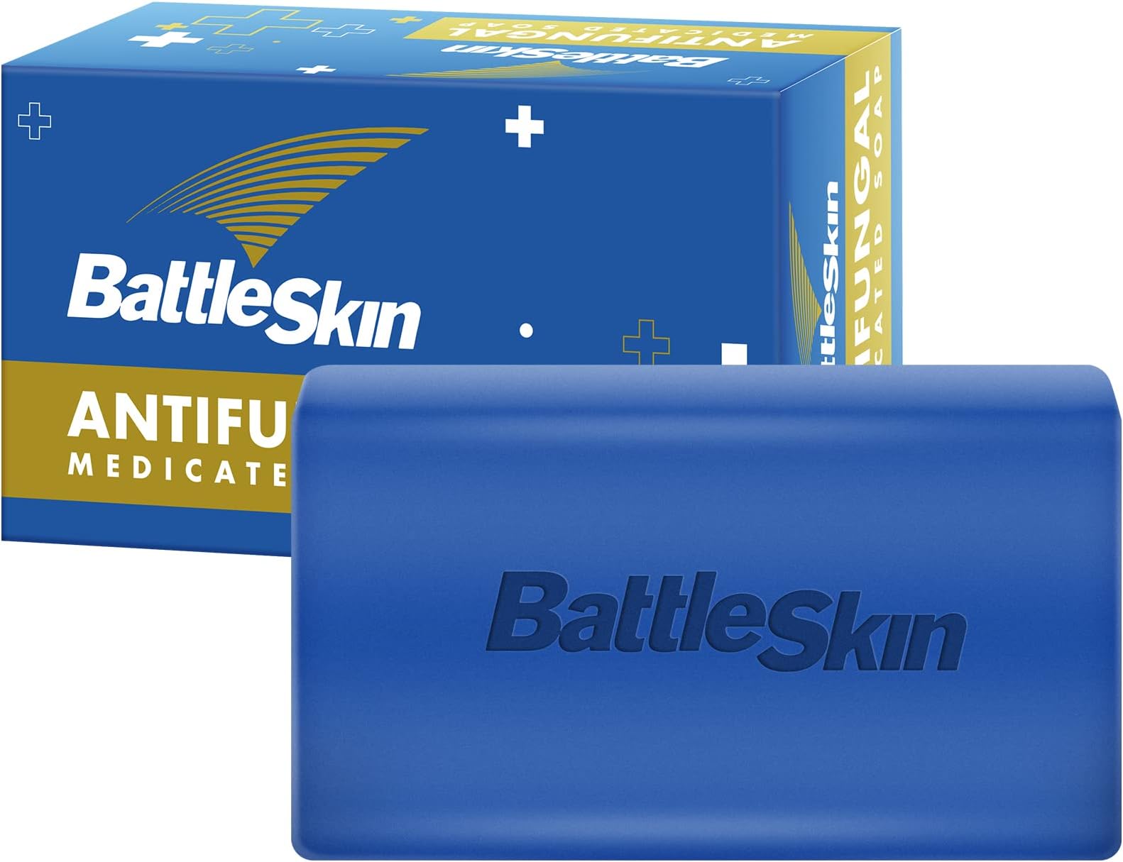 Battleskin Antifungal Medicated Soap Bar, Tea Tree Oil Body Soap Bar, Athletes Foot Jock Itch Ringworm Yeast Infection Treatment With Natural Oil