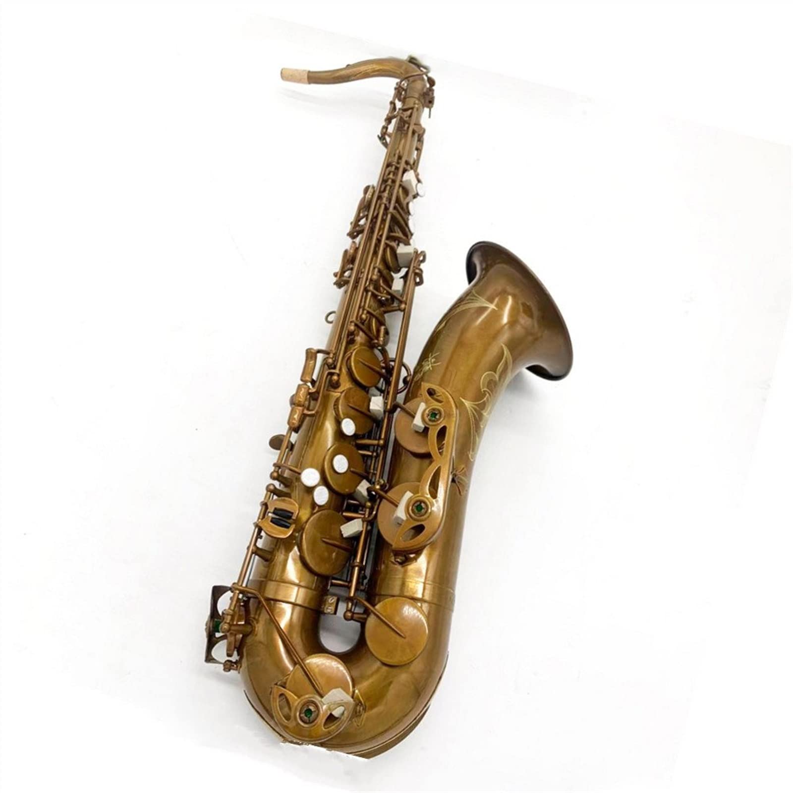 HCZKIUJY Saxophones Professional Tenor Saxophone B-flat Brown Antique Saxophone Instrument Sax Tenor