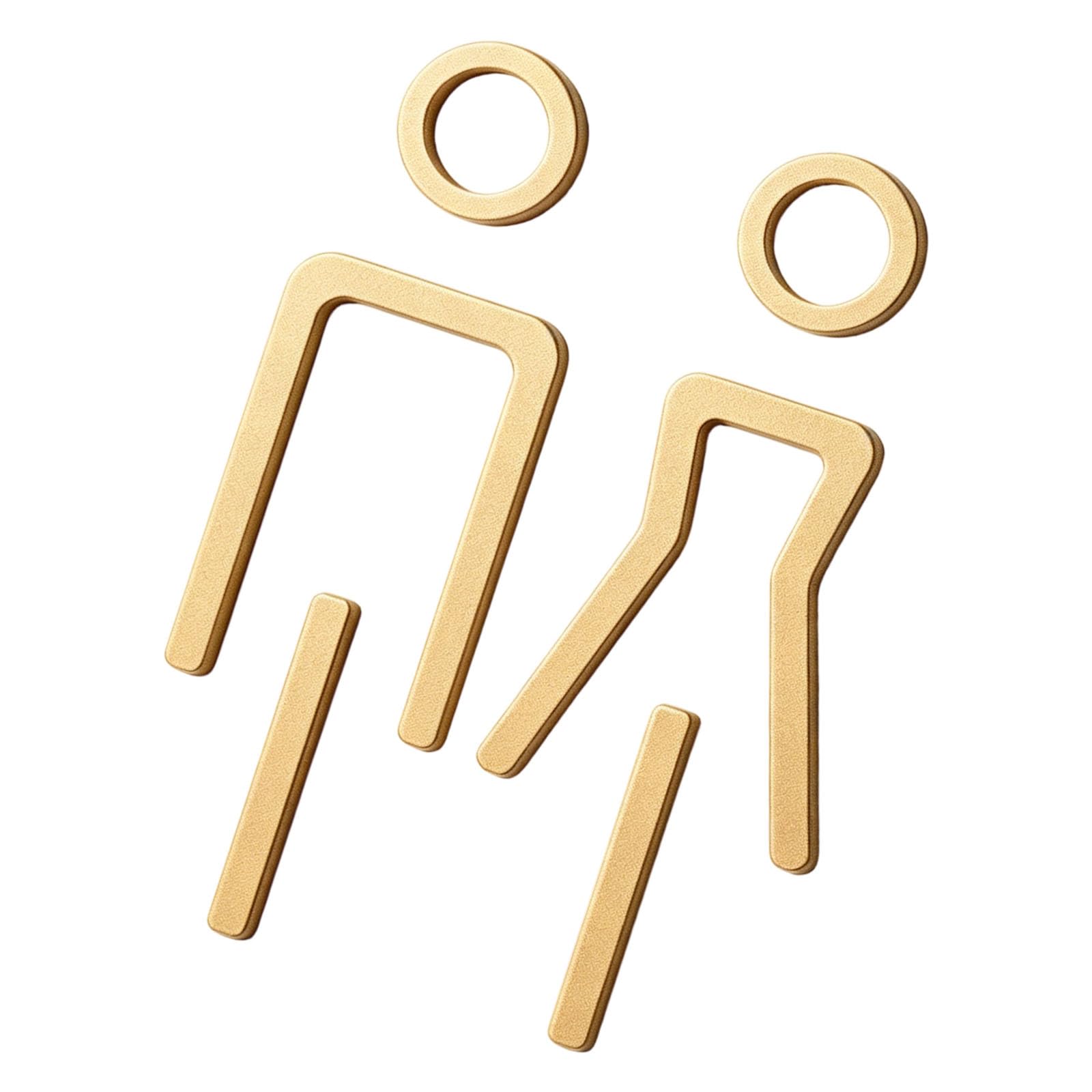 Restroom Entrance Sign Set Acrylic Male Female Symbols, Raised Adhesive-Backed Markers for Bathroom Doors and Washrooms Restroom Door Sign Set Bathroom Acrylic Washroom Door Marker Male Female Toilet