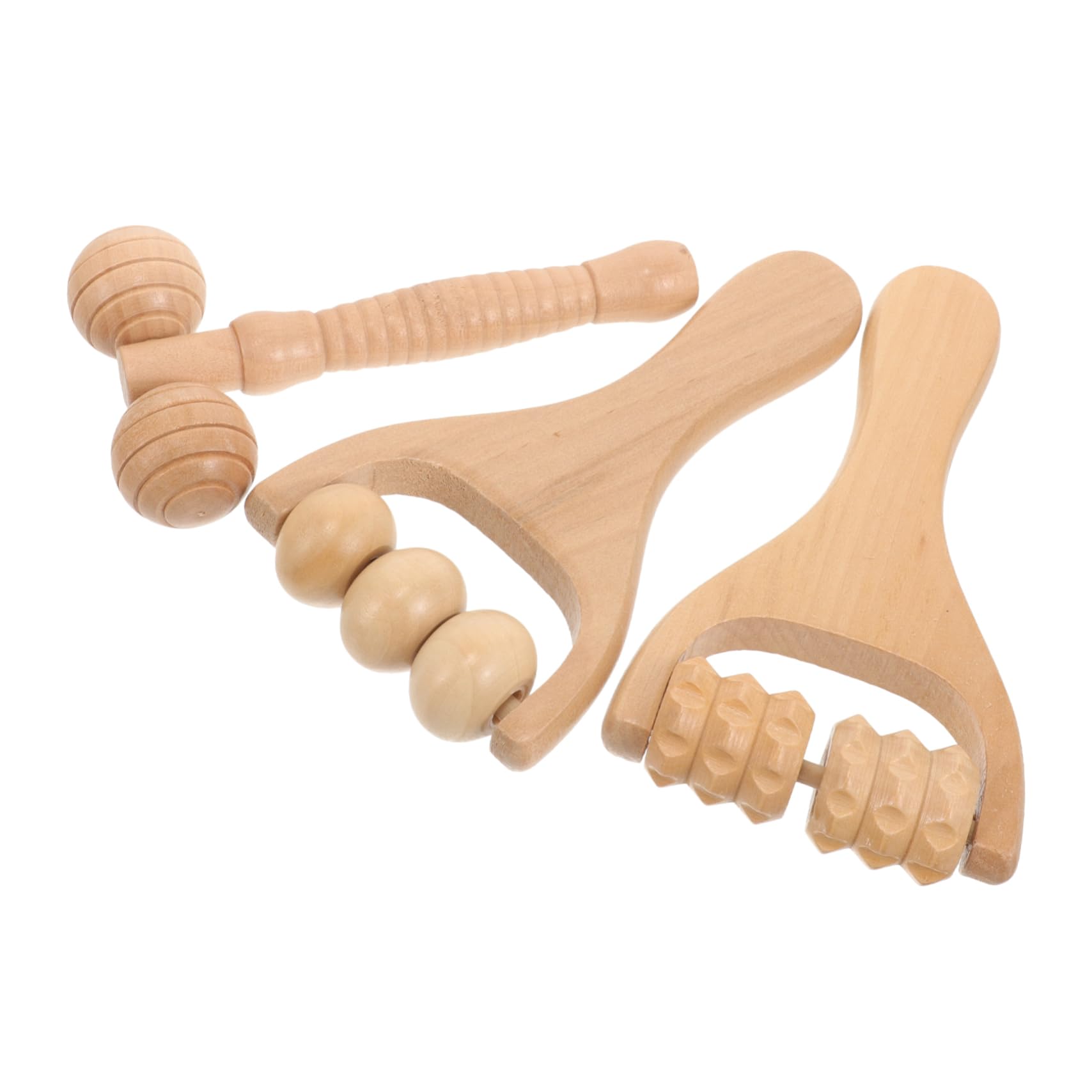 VALICLUD 5 Set Strumenti Di Massaggiatore Massaggiante Massaggiatore Della Spalla Massaggiatore Per Spalle Per Uso Quotidiano Strumento Di Massaggio Di Legno 3 Pezzi * 5