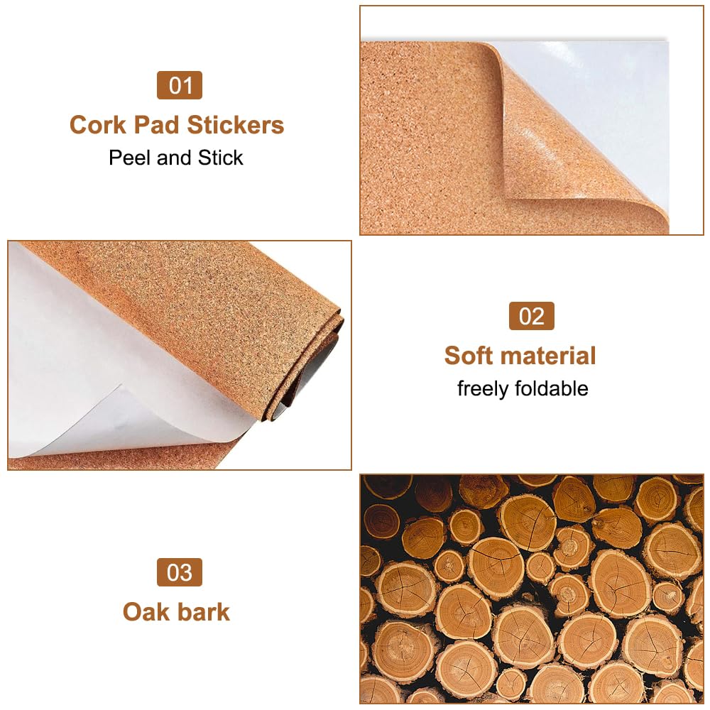 Tablero Autoadhesivo para Manualidades 8 Piezas 29,7x21cm A4 Corcho Autoadhesivas