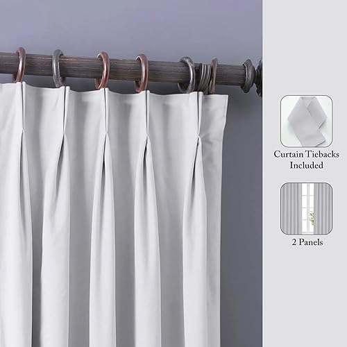 Miniatura 2 de Magic Drapes Cortinas plisadas opacas para sala de estar y dormitorio, cortinas opacas con aislamiento térmico para oscurecer la habitación, paneles