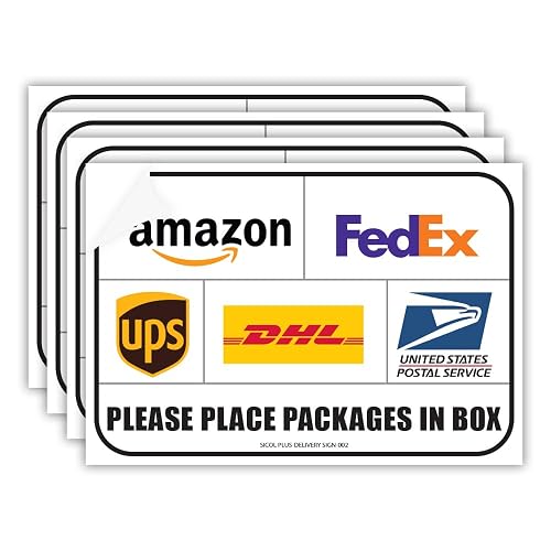 Package Delivery Signs (04 pack) Package Delivery Stickers size 10