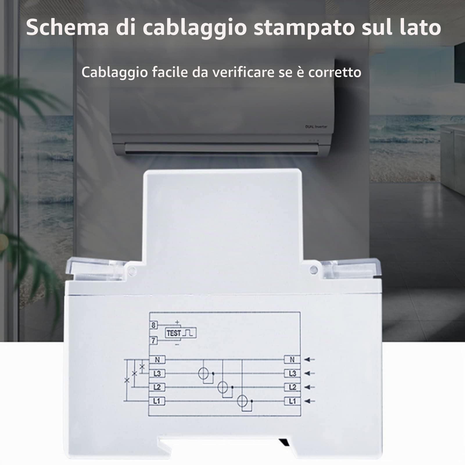 SEAFRONT Contatore Trifase 220/380V 20-80A Consumo Energetico Contatore KWh Trifase Contatore Elettrico Digitale Contascatti Elettrico