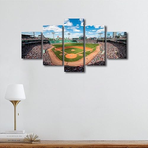Miniatura 3 de Decoración de pared, lienzo para estadio deportivo de Estados Unidos, arte de pared moderno Fenway Park en Boston, arte de pared para oficina, sala
