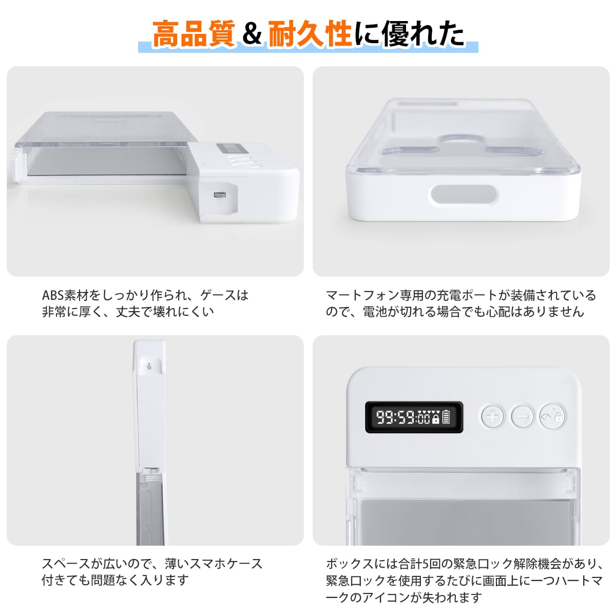 Amazon.co.jp: タイムロッキングコンテナ ホワイト SAMONIA : 家電＆カメラ