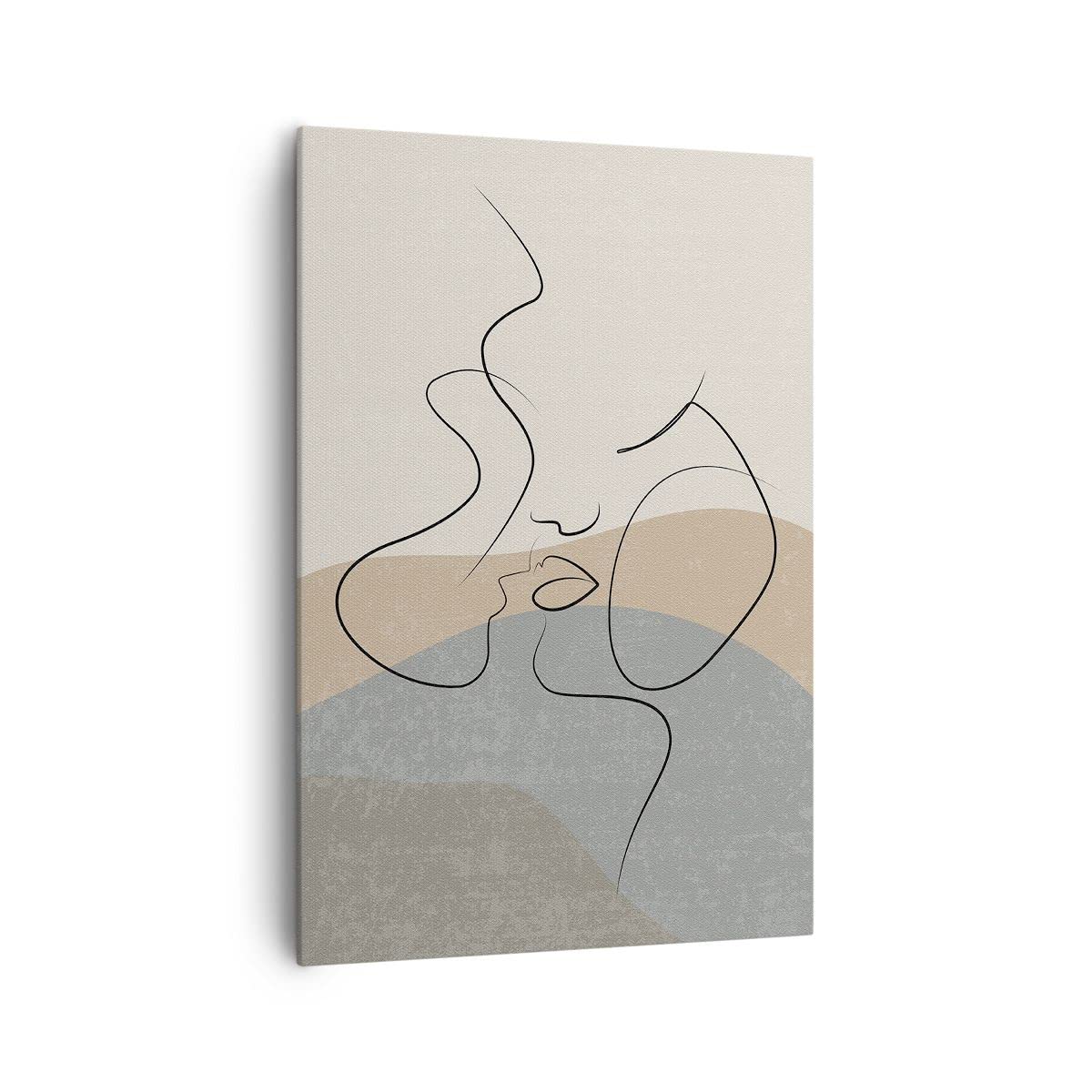 Cuadro Decorativo 70x100 cm Moderno Vertical Abstracto Personas - 5170 | Cuadro sobre Lienzo Grande Arte mural Decoración del Hogar Salón Dormitorio Cocina sobre Lienzo Cuadros de Pared Estilo