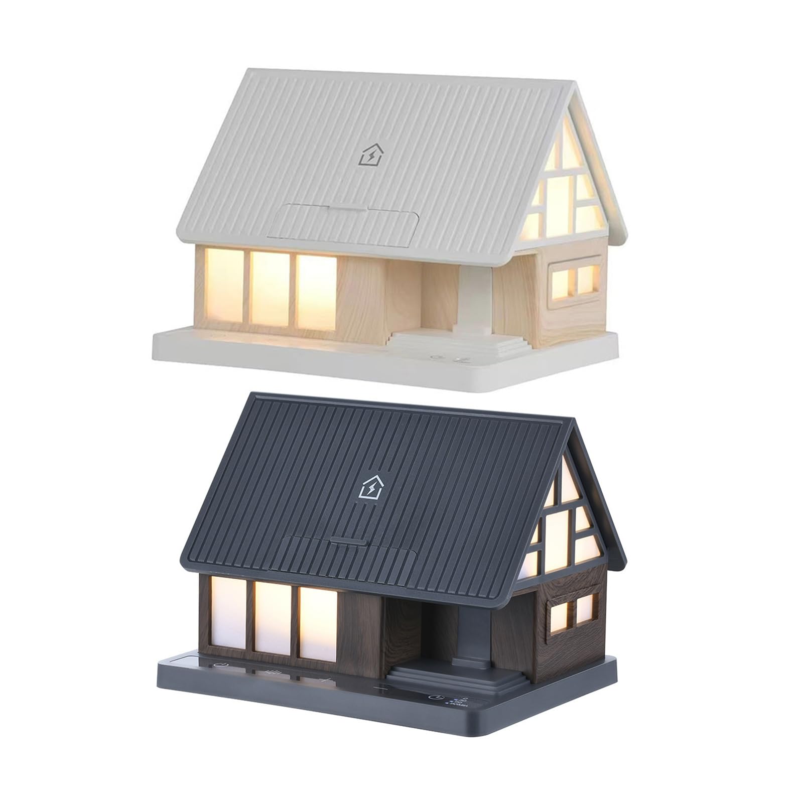 Veilleuse de chevet en forme de maison avec commande, White