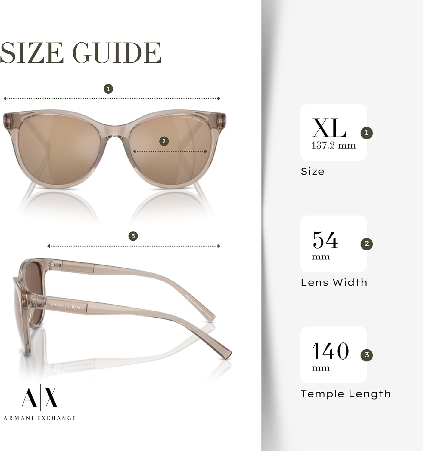 Armani Exchange AX4144SU 54MM Cat Eye Sunglasses For Women +BUNDLE with ACCESSORY EYEWEAR KIT - Image 5