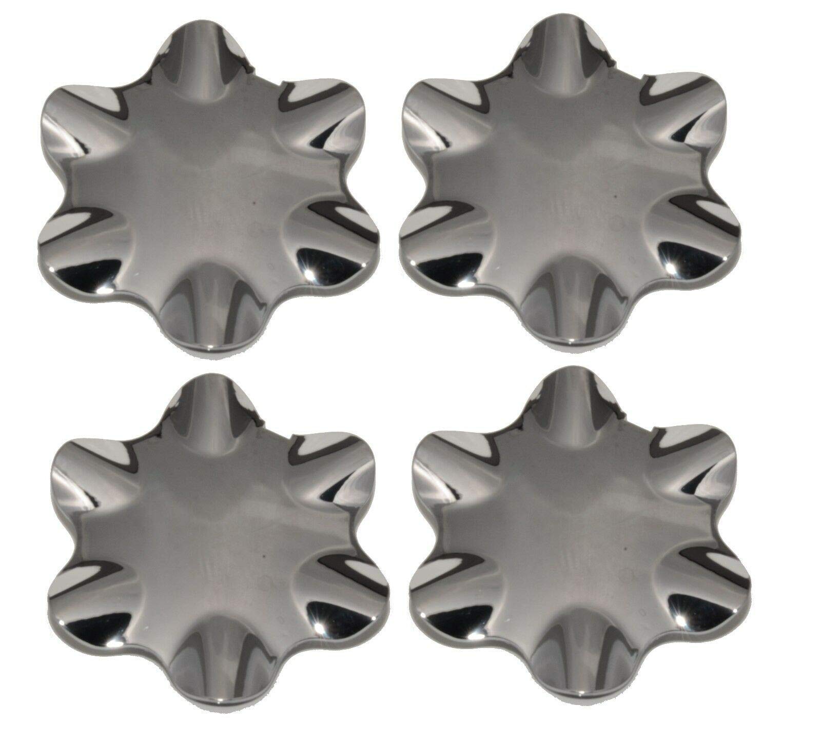 Set of 4 New Chrome Wheel Hub Center Caps Set 16 inch 6 Spoke Replacement for 1999-2000 Cadillac Escalade GMC Yukon Denali