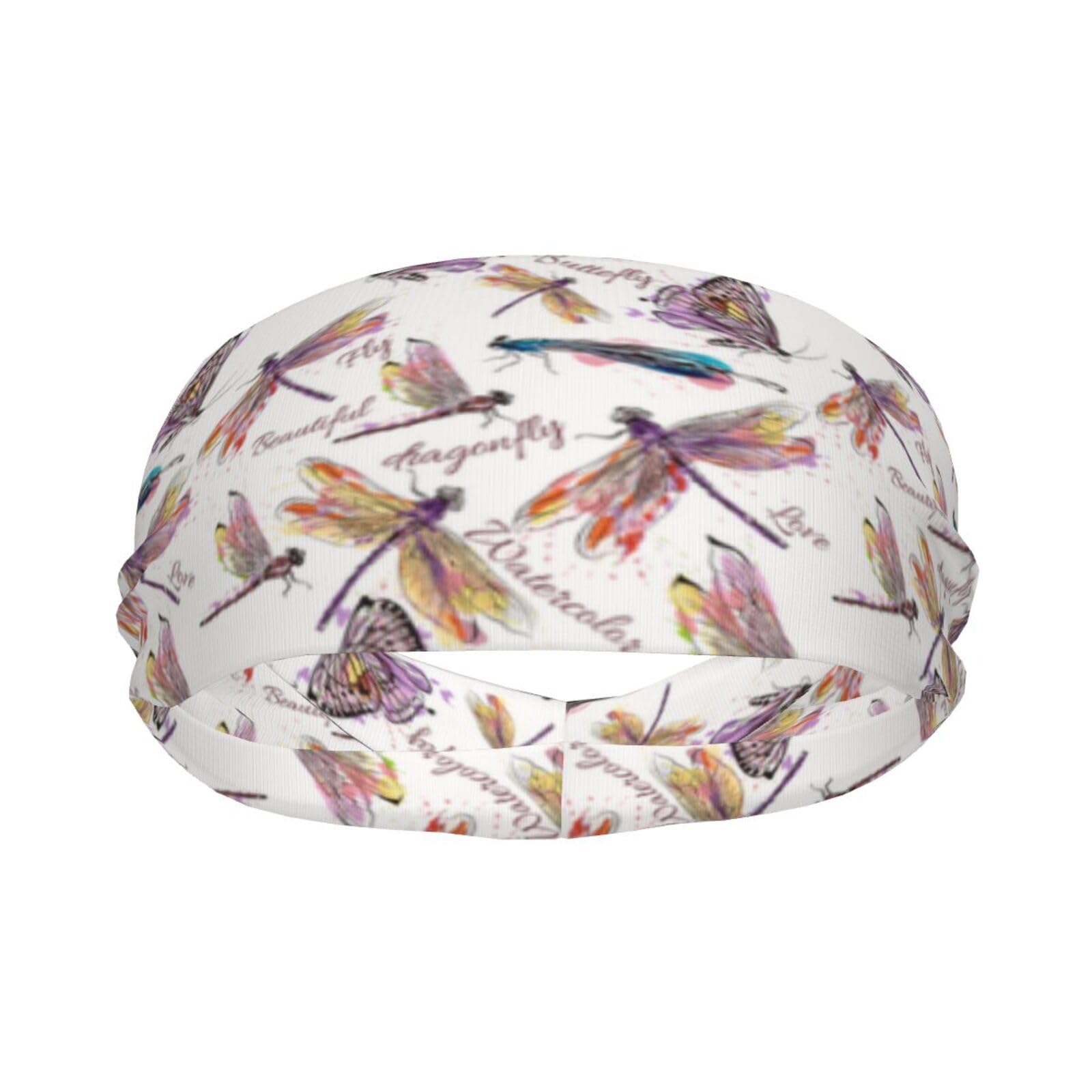 Dragonfly Headbands Cute Animal Headbands Womens Sweatbands Cute Wide Head Bands for Women