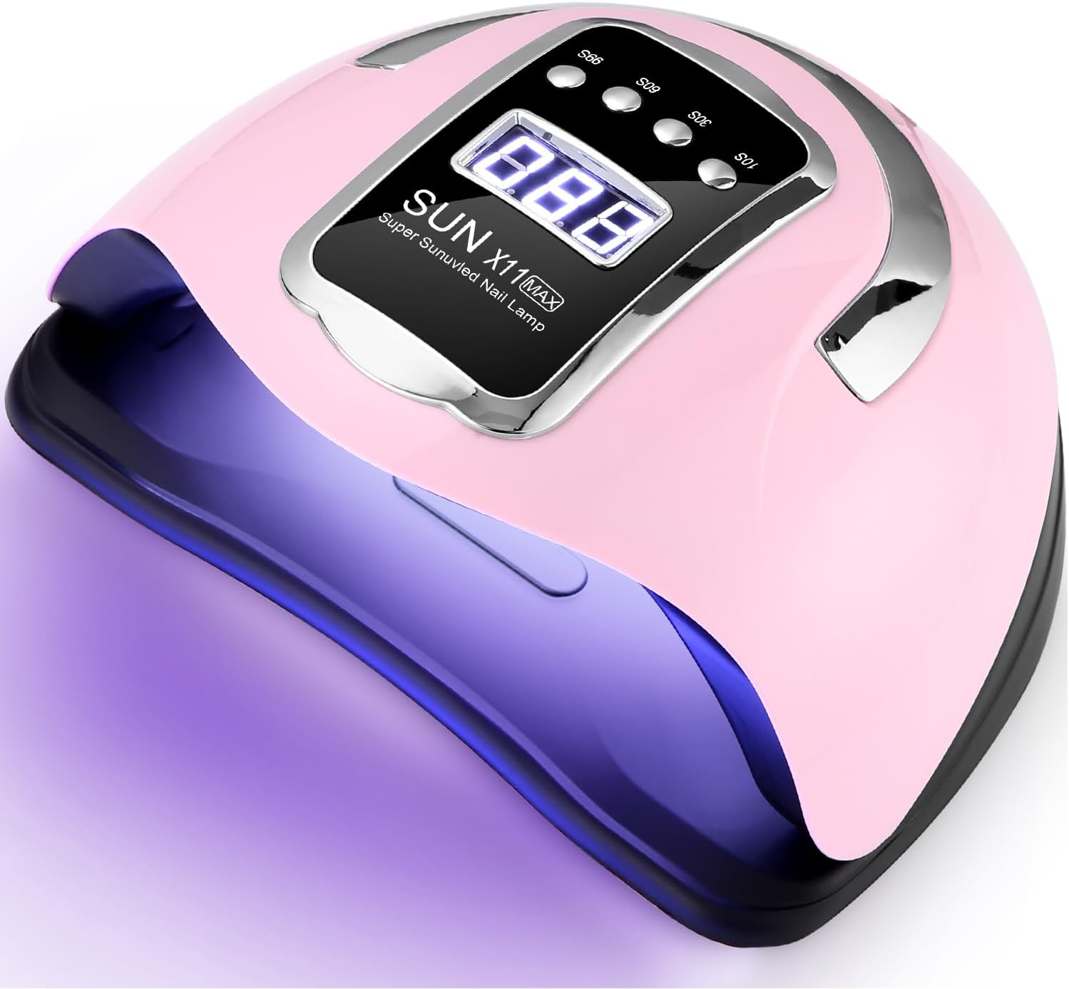 LED UV lamp voor nagels 280W, 66 stuks lampkralen Professionele nageldroger voor gelnagels, sneldrogende nagellamp met 4 timers LCD-scherm en automatische sensor, voor thuis-en salonmanicure