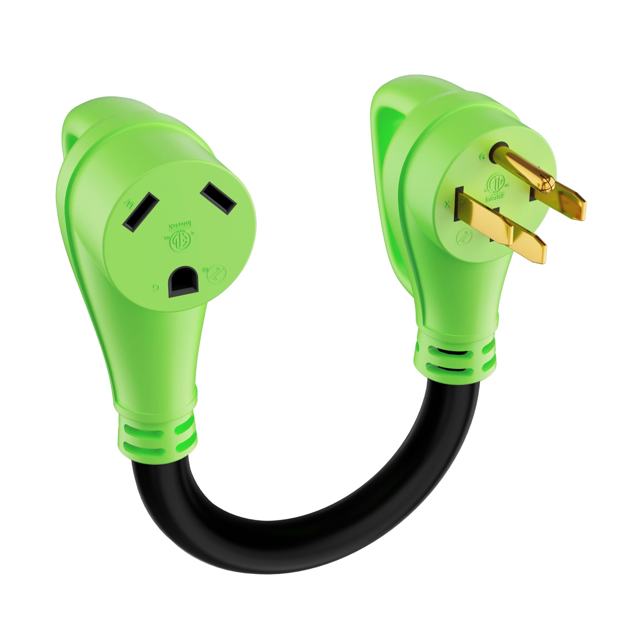 50 Amp to 30 Amp RV Adapter Cord, NEMA 14-50P Male to NEMA TT-30R Female, Dogbone RV Trailer Camper Converter, Grip Handle, STW, ETL, 10AWG, Heavy