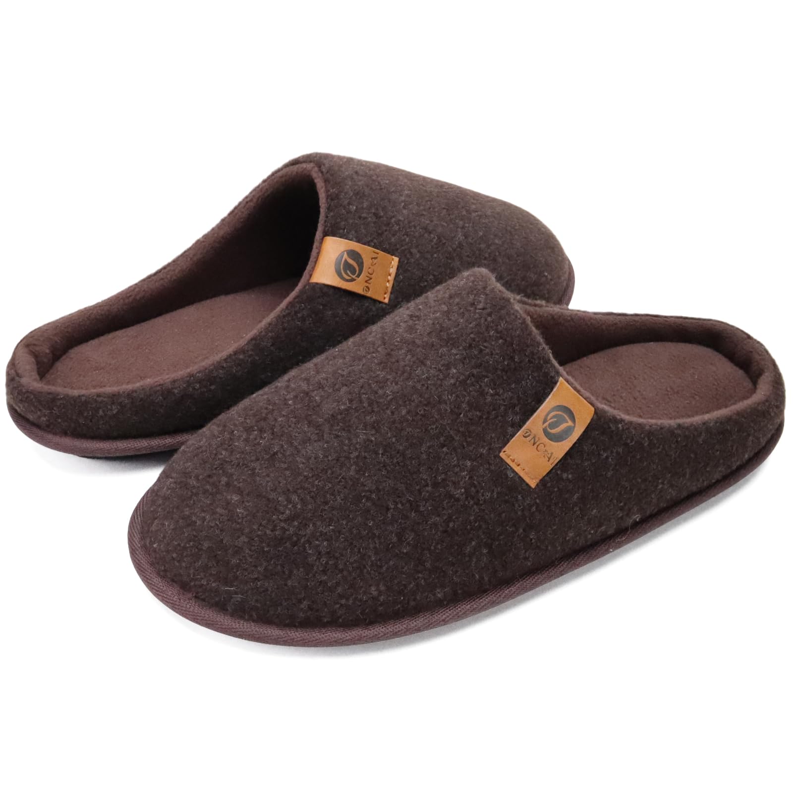 ONCAI Pantofole da Uomo Invernali, Comoda Memory Foam Calde Scarpe da Casa in Lana Con Suola Antiscivolo Taglia 40-49 EU