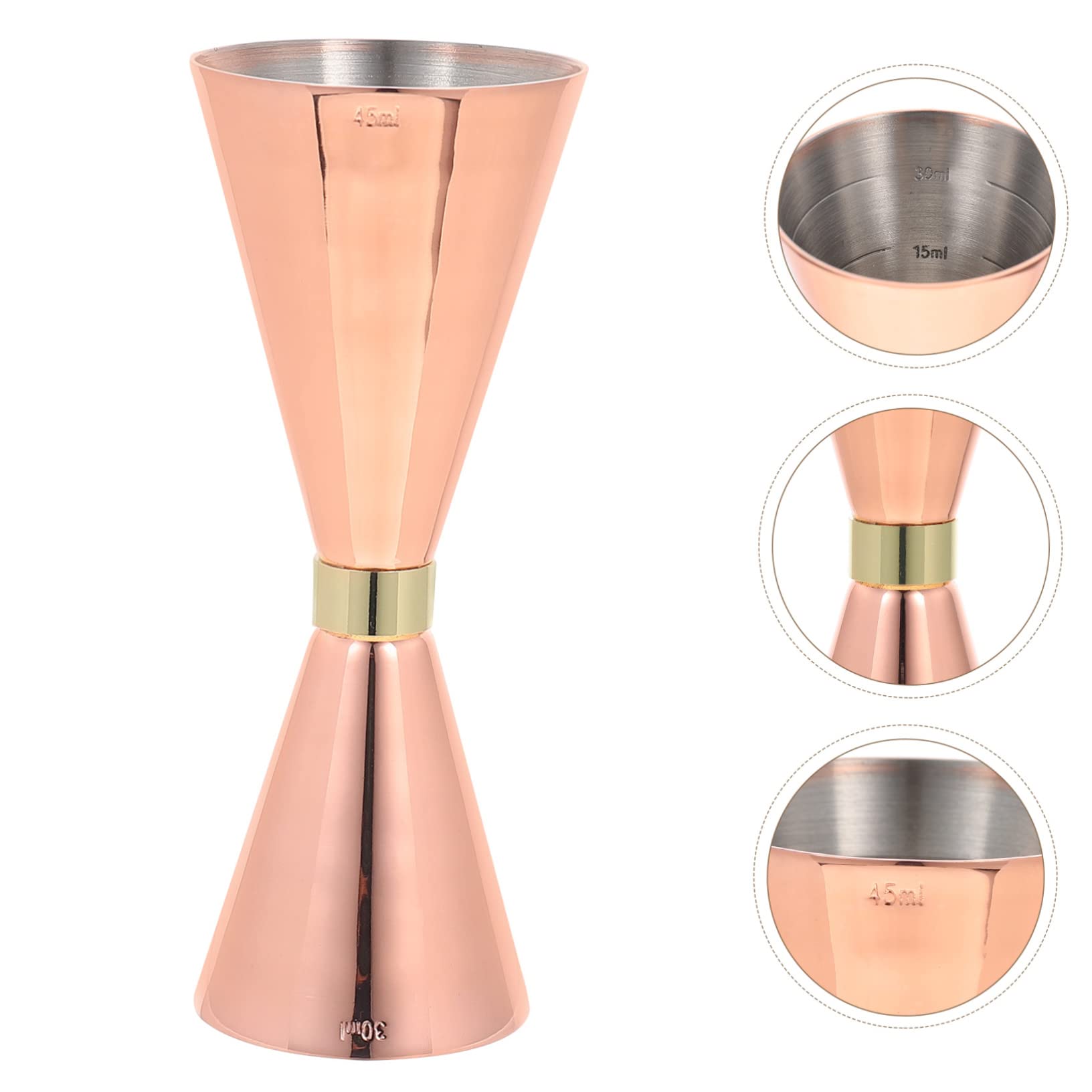 Cabilock Lot De 3 Doseurs À Cocktail En Acier Inoxydable Tasses De 1 Oz Tasses À Mesurer Pour Barman Double Tasse À Vin Pour Usage Domestique