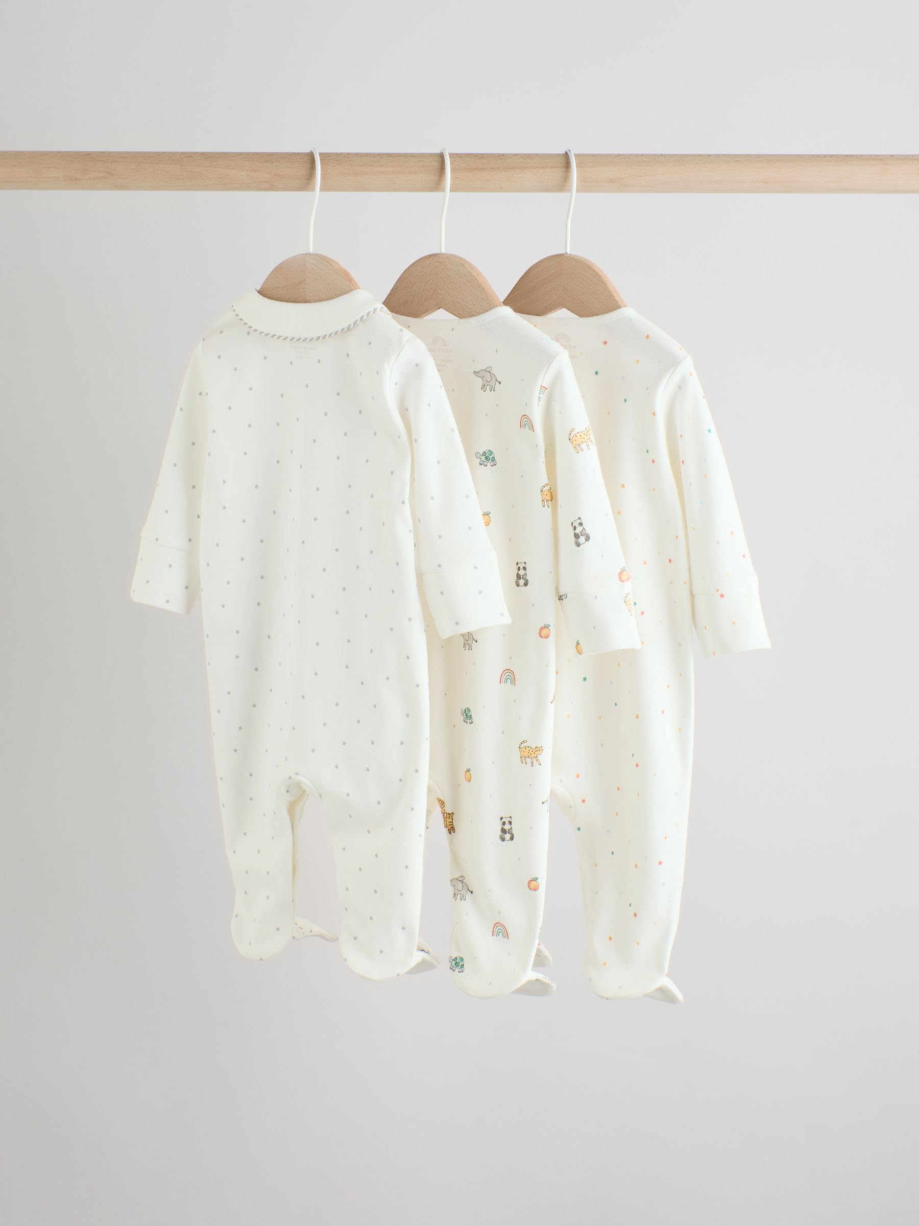 NEXT Bebé Pack de 3 Pijamas Tipo Pelele