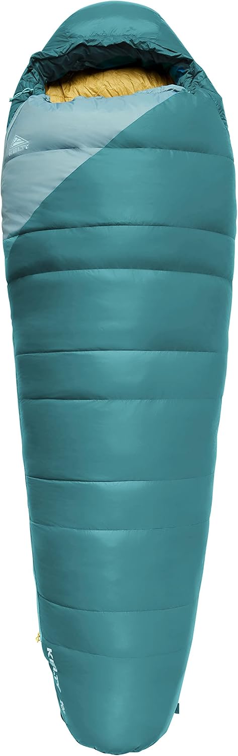 Kelty Cosmic 20 Down Mummy Sleeping Bag for Backpacking, Campers, 550 Fill Power, Recycled Fabrics with PFAS-Free DWR, Designed in Sunny Colorado, Womens Deep Lake Teal - Image 1 of 9
