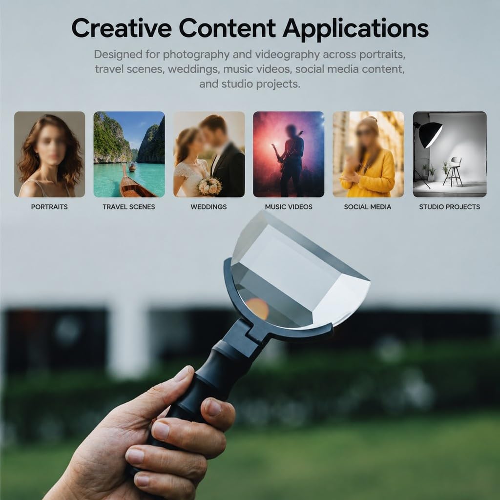 Kit di filtri prismatici portatili da 90 mm, 5 effetti prismatici creativi