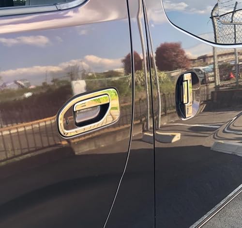 oi-trading 日産 NV350 キャラバン E26 前期 後期 サイド ドアノブハンドルカバー ガーニッシュ プロテクター 傷付き防止 ステンレス 鏡面 メッキ アクセサリー カスタム パーツ CARAVAN NV350 E26 外装 8P EX3