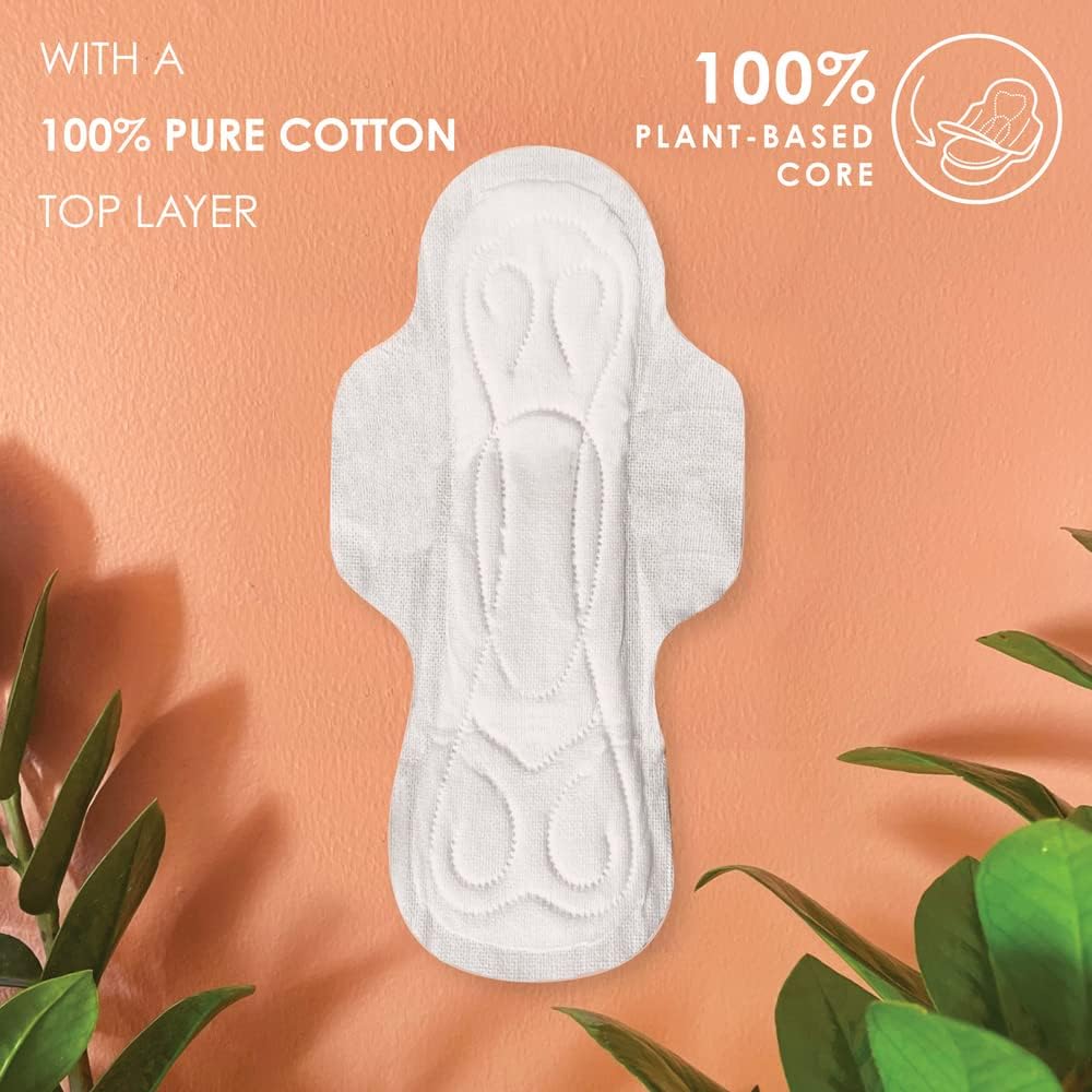 L. Ultra Thin Unscented Pads With Wings, Super Absorbency, 42 Ct, 100% Pure Cotton Chlorine Free Top Layer