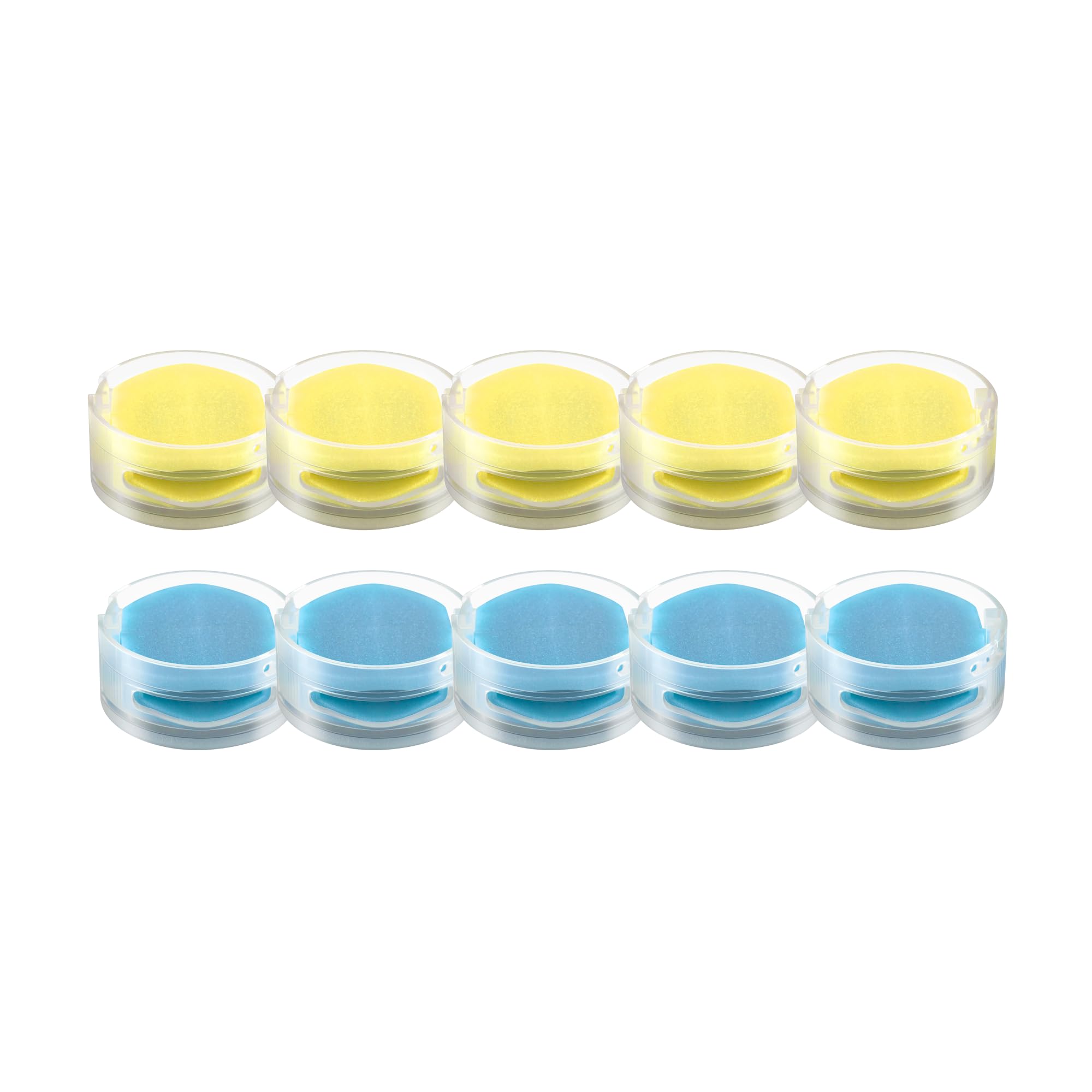 Pack of 10 Blue Bellflower + Lemon Shark Snti Odour Cartridge for Odour Neutraliser, Compatible with Shark ZU102, LA702, AZ4002, HZ3002, Upright Vacuum Cleaners and HP301 and HP302 Air Purifiers