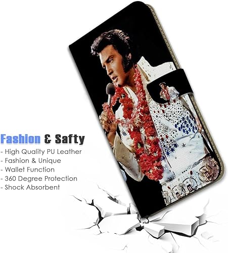 Miniatura 3 de Funda para iPhone 13 Pro, diseño con billetera con tapa para teléfono, A24582 Elvis Presley