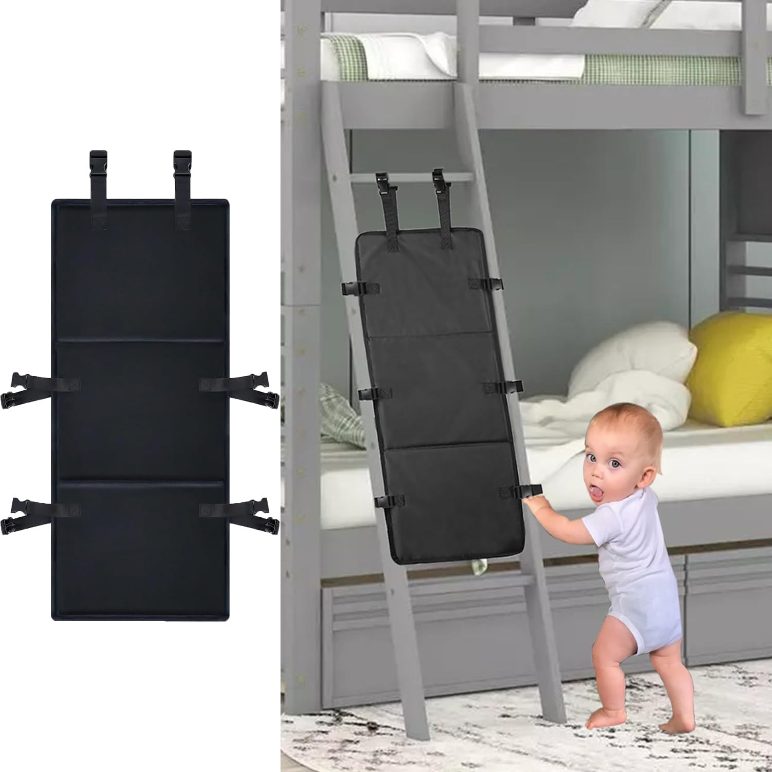 Bunk Bed Ladder Cover, Stair Blocker - 31x15 Inch | Blocker for Bunk Bed Prevents Kids from Climbing, Bunk Bed Blocker for Kids - Pool & Playground Ladder Lock