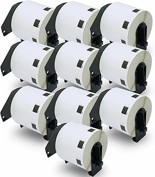 BETCKEY - Compatible Barcode Labels Replacement for Brother DK-1209 2.4 in x 1.1 in, Use with Brother QL Label Printers [10 Rolls/8000 Labels]