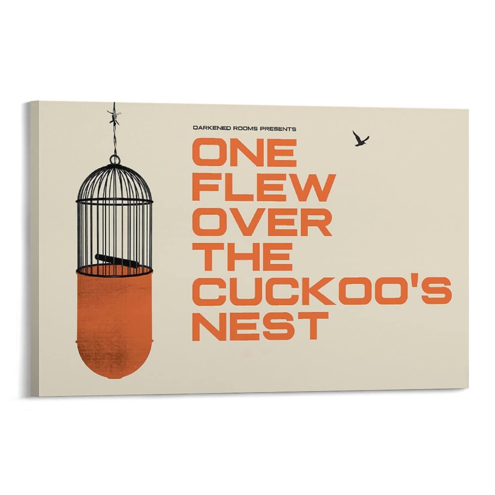 Poster di film commedia classica One Flew Over The Cuckoos Nest, decorazione da parete, per soggiorno, camera da letto, 50 x 75 cm
