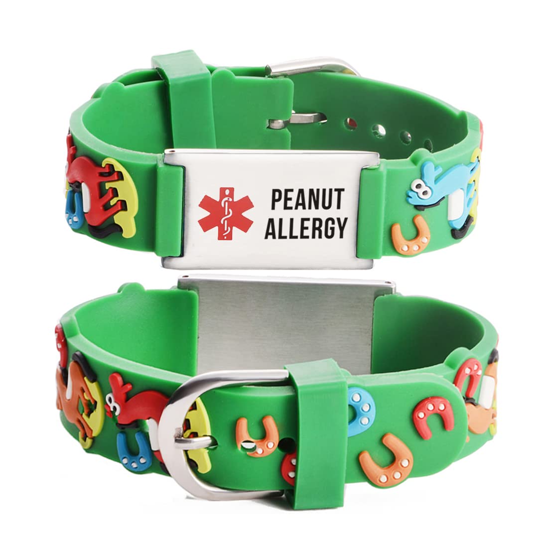 LinnaLove cartoon medical alert id bracelets Parents gift to Son, daughter, brother, sister