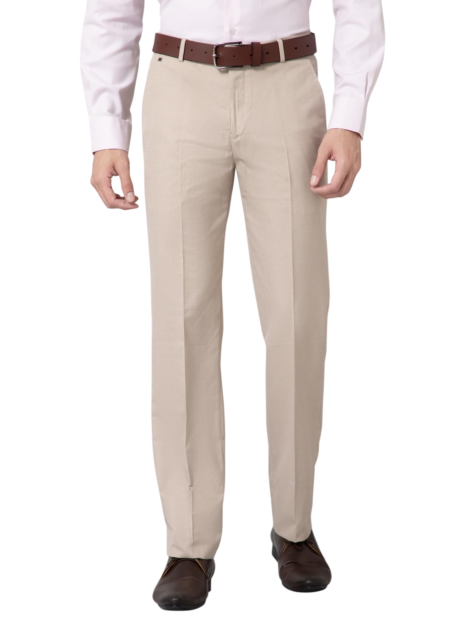 cantabil Men Self Design Non Pleated Regular Fit Mid Rise Formal Trousers for Men | Formal Pants for Men | Formal Regular Fit Trousers for Men (P_MTRF00124)-picture-28