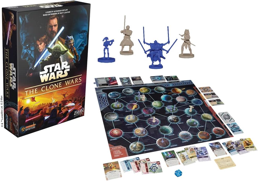 Star Wars: The Clone Wars – A Pandemic System Board Game for Family Game Night, Cooperative Strategy Game, Ages 14+, 1-5 Players, 60 Minute Playtime, Made by Z-Man Games