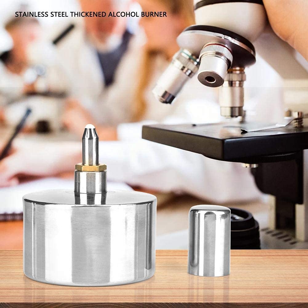 Lampada ad Alcool in Acciaio Inossidabile 400ml per Laboratorio, Lampada Alcolica Ispessita Anti-Esplosione con Vite in Rame