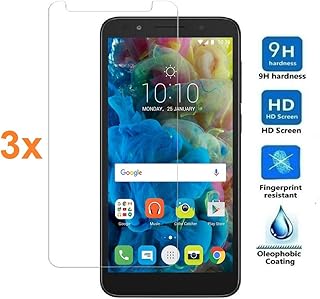 Electr?nica Rey 3X Protector de Pantalla para ALCATEL 3 (2018) - 3L (2018), Cristal Vidrio Templado Premium Electr?nica Rey 3X Protector de Pantalla para ALCATEL 3 (2018) - 3L (2018), Cristal Vidrio Templado Premium