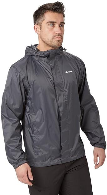 Peter Storm Men s Packable Jacket with Cordlock System to Hood & Hem, Waterproof, Breathable & Lightweight Raincoat, Ideal for Festivals, Walking & Hiking, Includes Stuff Sack, 3000mm HH