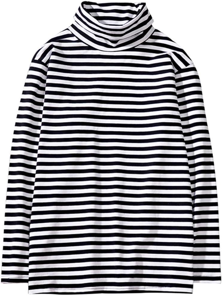 HotmissMen's Striped T-Shirt Sport Long Sleeve Shirts Classic Fit Casual Pullover