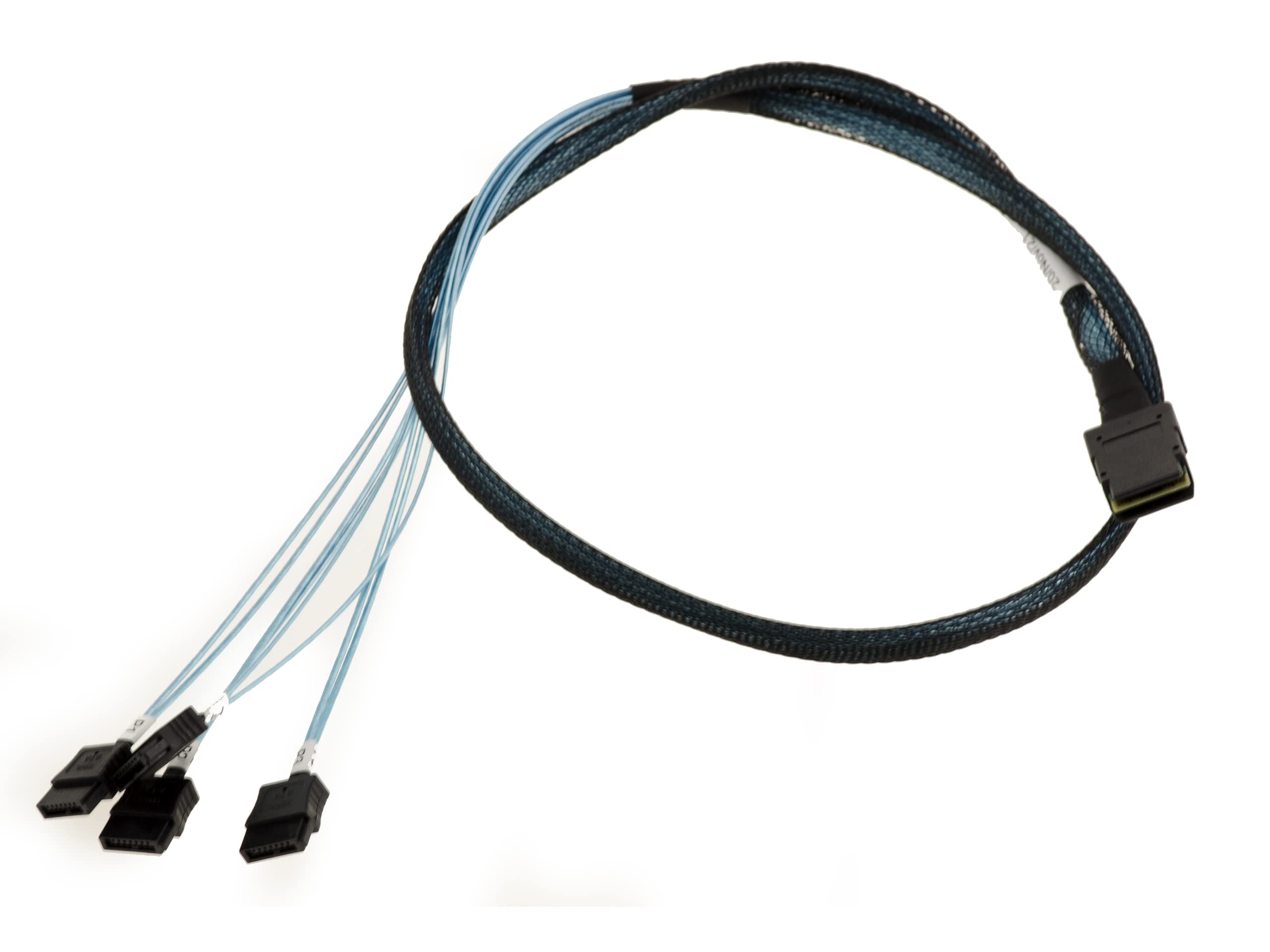 KALEA-INFORMATIQUE Kabel SFF-8087 SAS MiniSAS na 4-pinowy SATA. Długość 80 cm, SFF8087 26-pinowy Mini-SAS wewnętrzny, SATA 7-pinowy