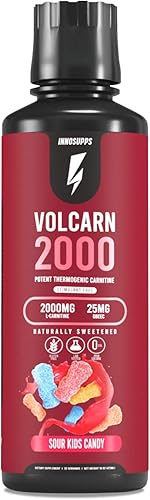 Miniatura 24 de InnoSupps Volcarn 2000 - L-Carnitina líquida, estimula la energía, sin cafeína ni edulcorantes artificiales, 32 porciones. Anillos de melocotón y