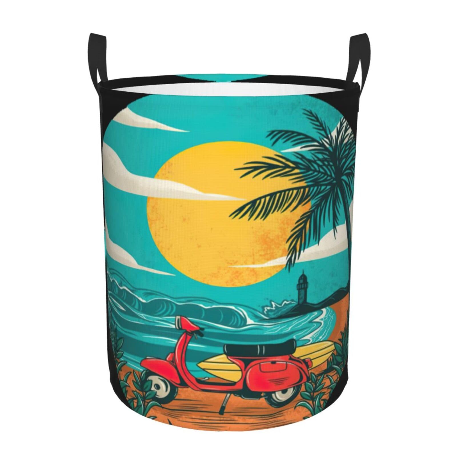 Grand panier à linge imprimé palmier pour jouets et vêtements