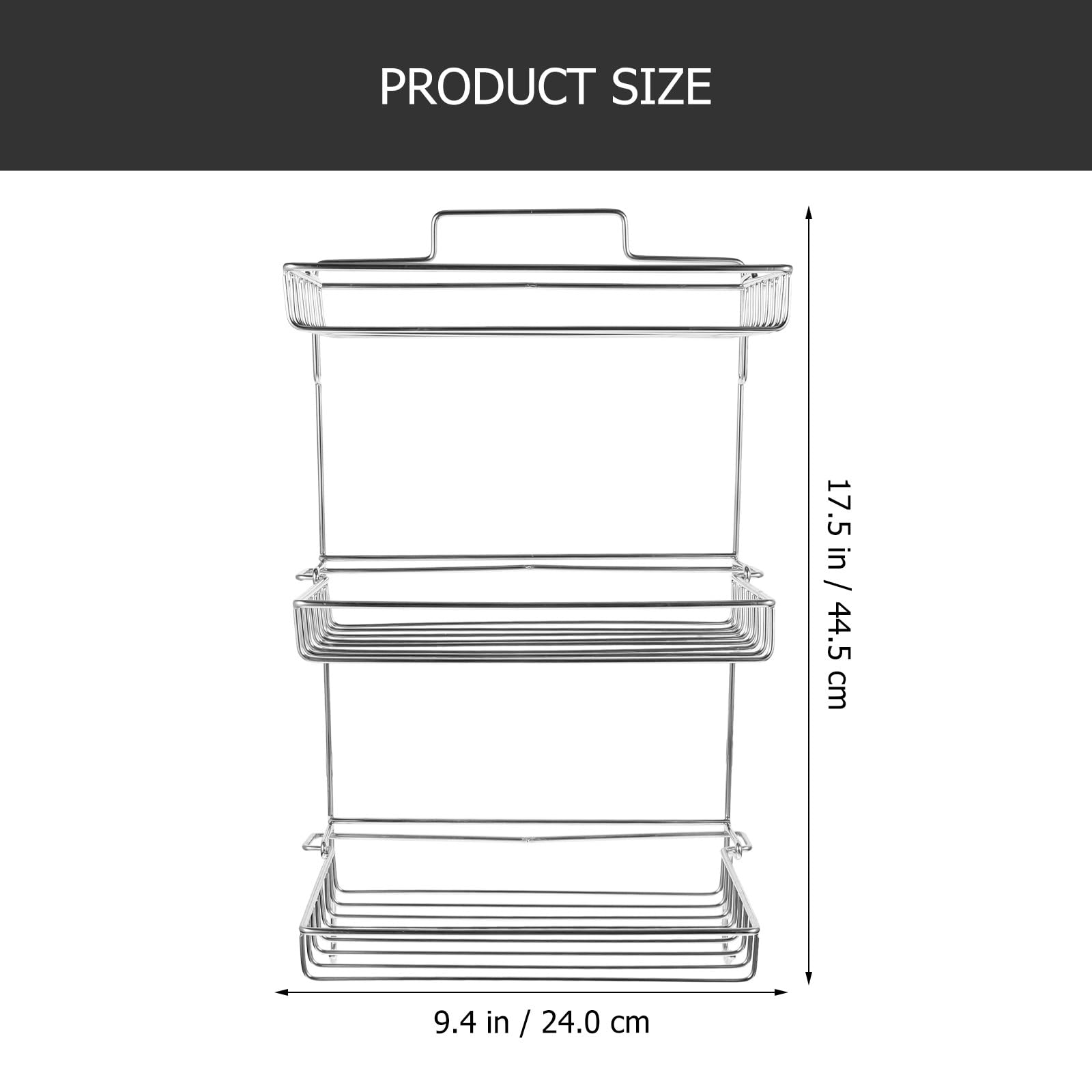 VALICLUD Estante de Ducha para Organizar Productos de Baño de Acero Inoxidable Plegable y Colgar Accesorios Pared con Gancho y Adhesivo sin Taladro