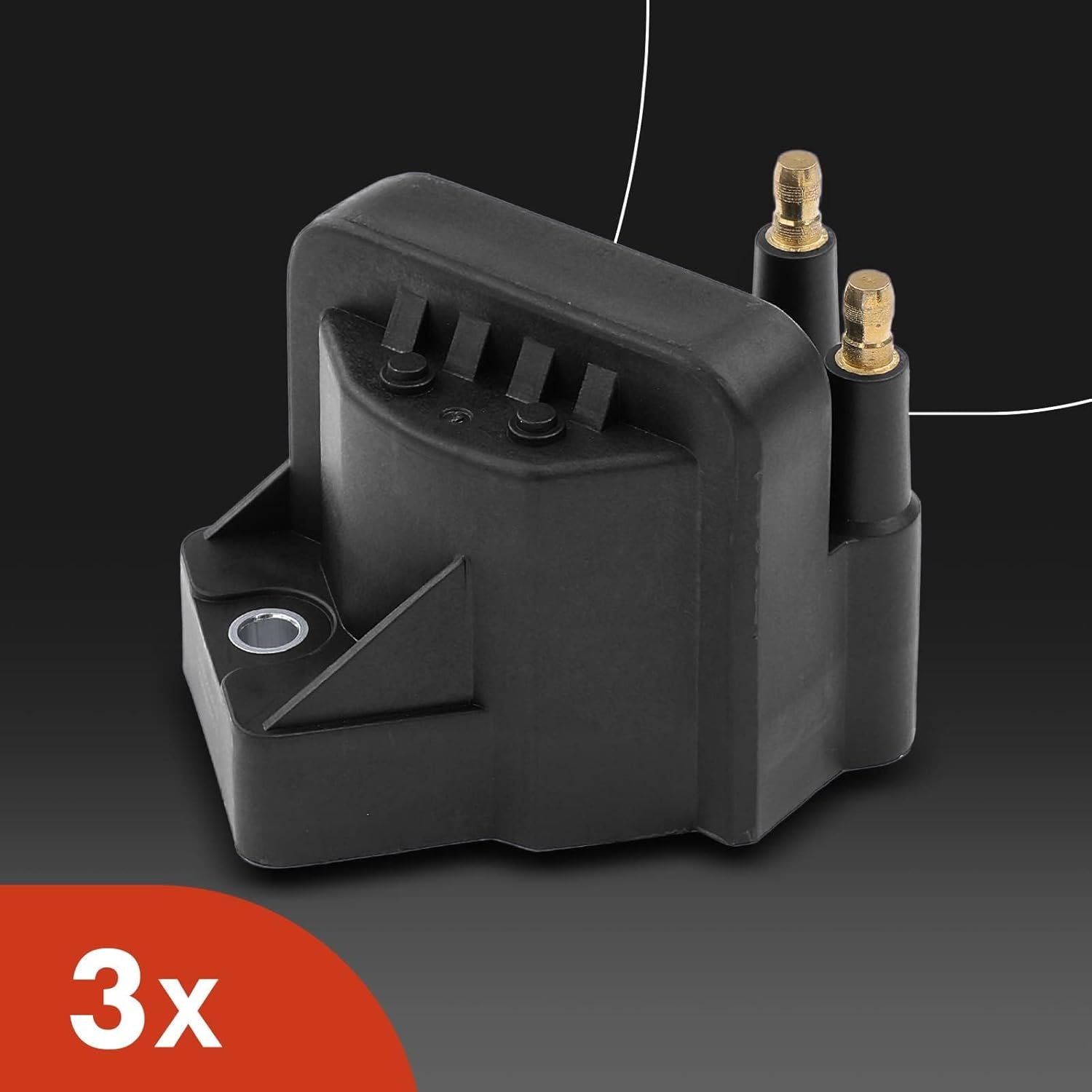 A-Premium 3x (Black) Ignition Coil Pack and 6x Iridium Spark Plugs Compatible with Chevrolet Malibu Impala Venture Buick LaCrosse Cadillac Pontiac Oldsmobile