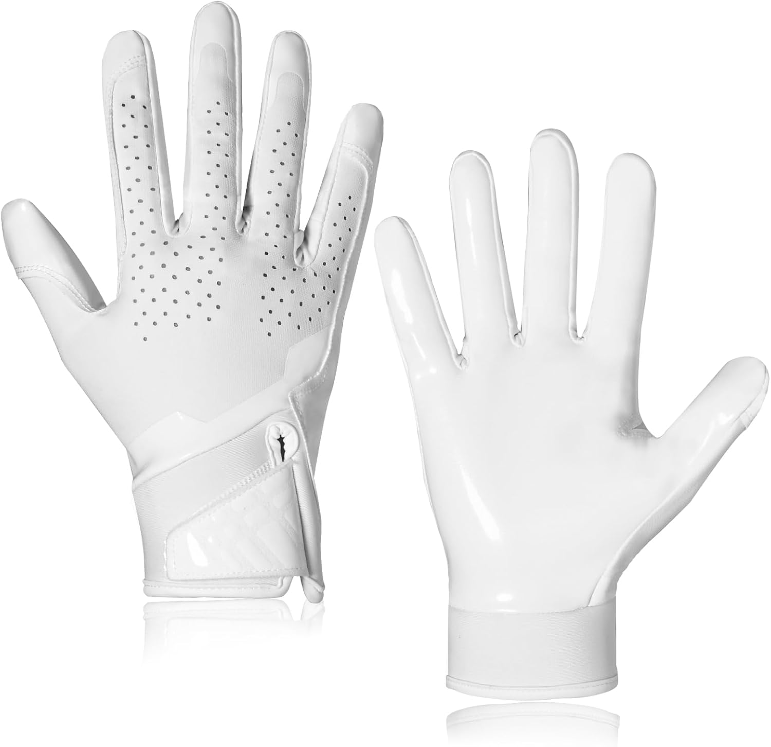 RIGWARL Pro Football Gloves Bundle: Perforated Football Gloves + Grip-Enhanced Receiver Glove