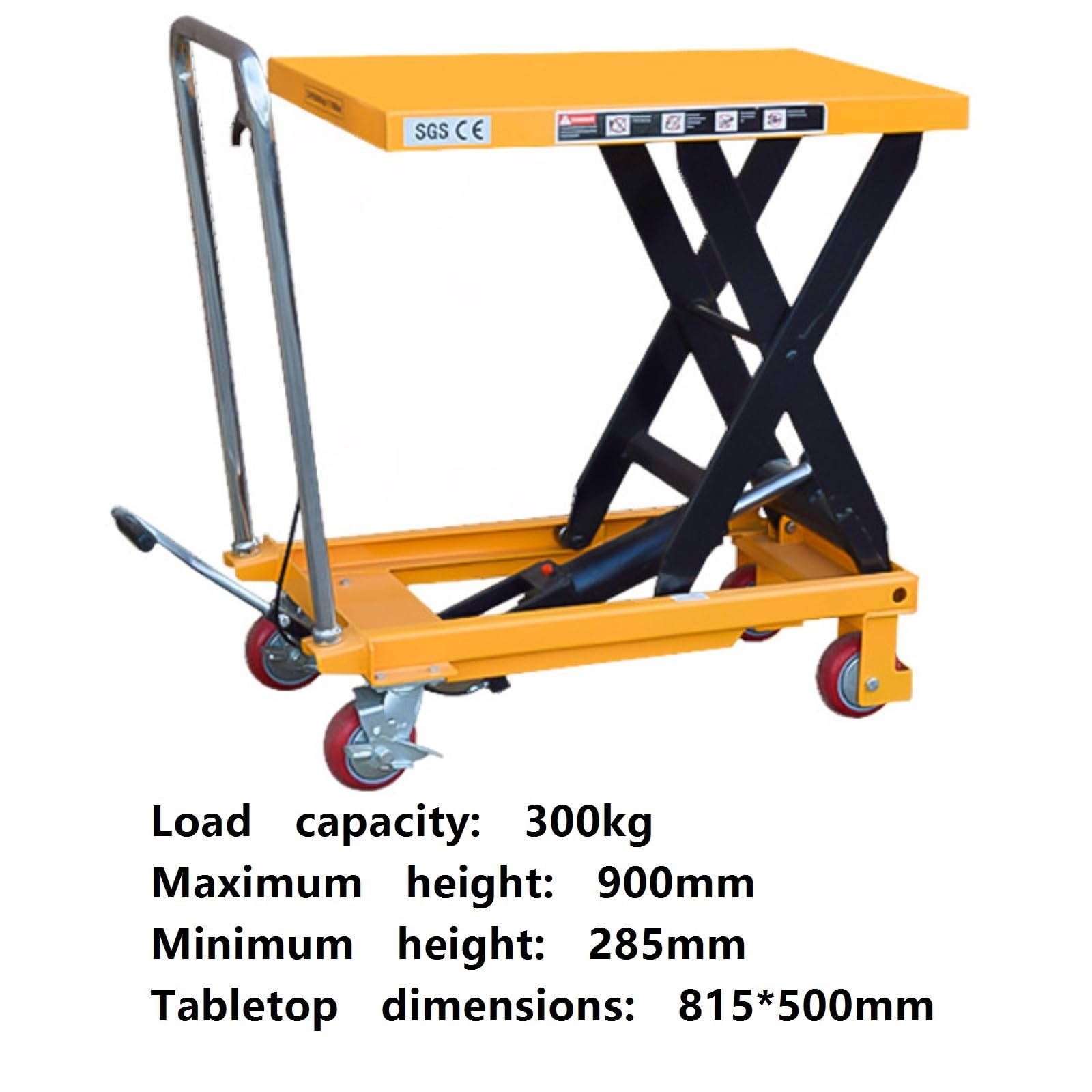 Wózek na palety nożycowe do wózka 150/200 kg stół hydrauliczny z kółkami do przenoszenia i transportu (300 kg)