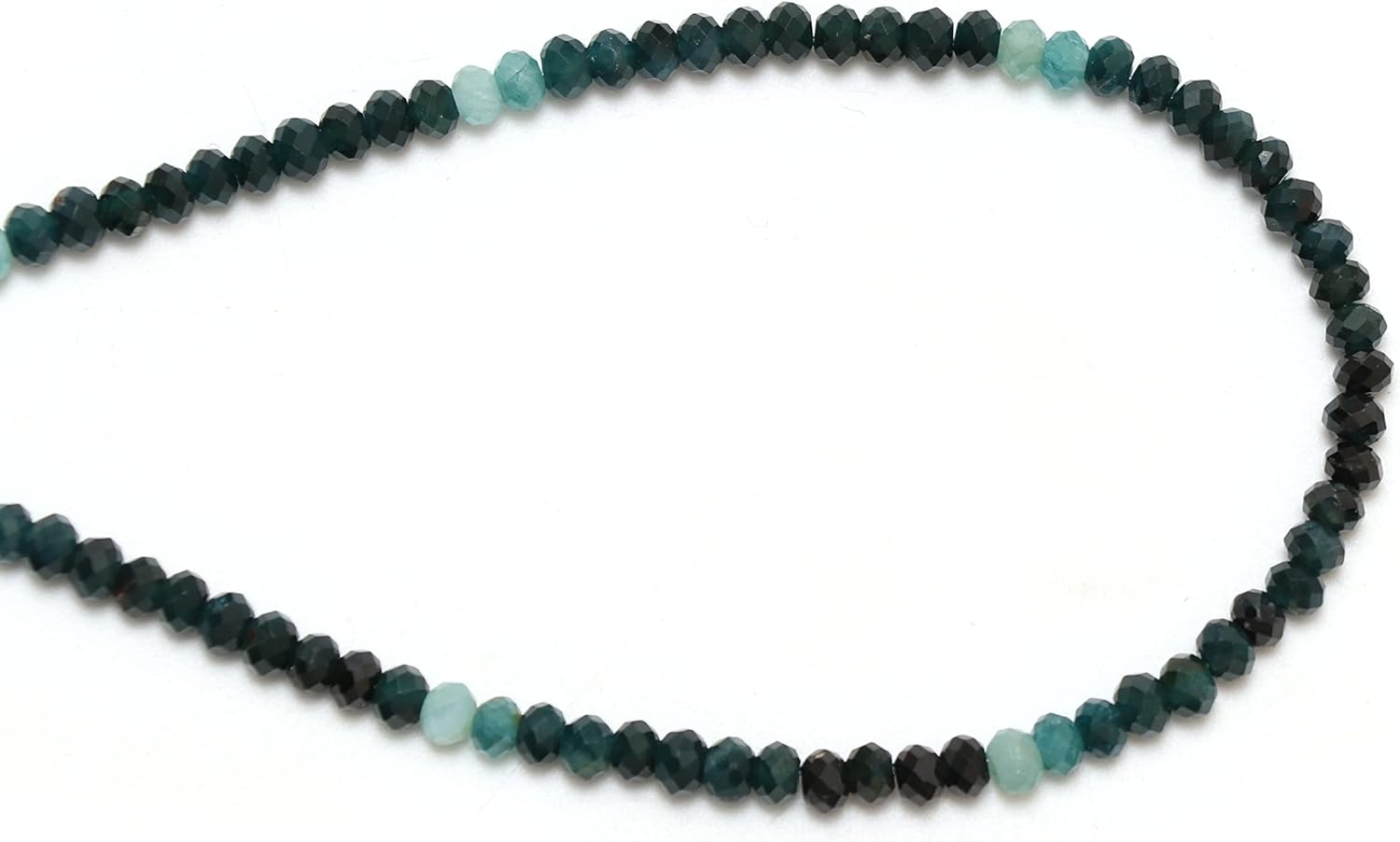 Natural Grandidierite Faceted Rondelle Beads, One Strand, AAA Quality, 8 inch, 4 to 4.2mm, Weight 4.60gm, Origin: Madagascar, DIY Jewelry Making